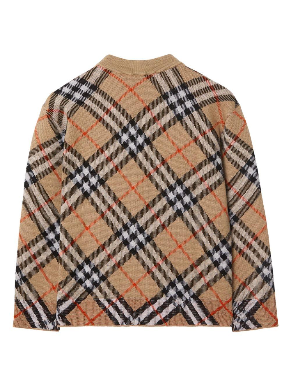 Burberry Kids cardigan in check - Ninna Nanna