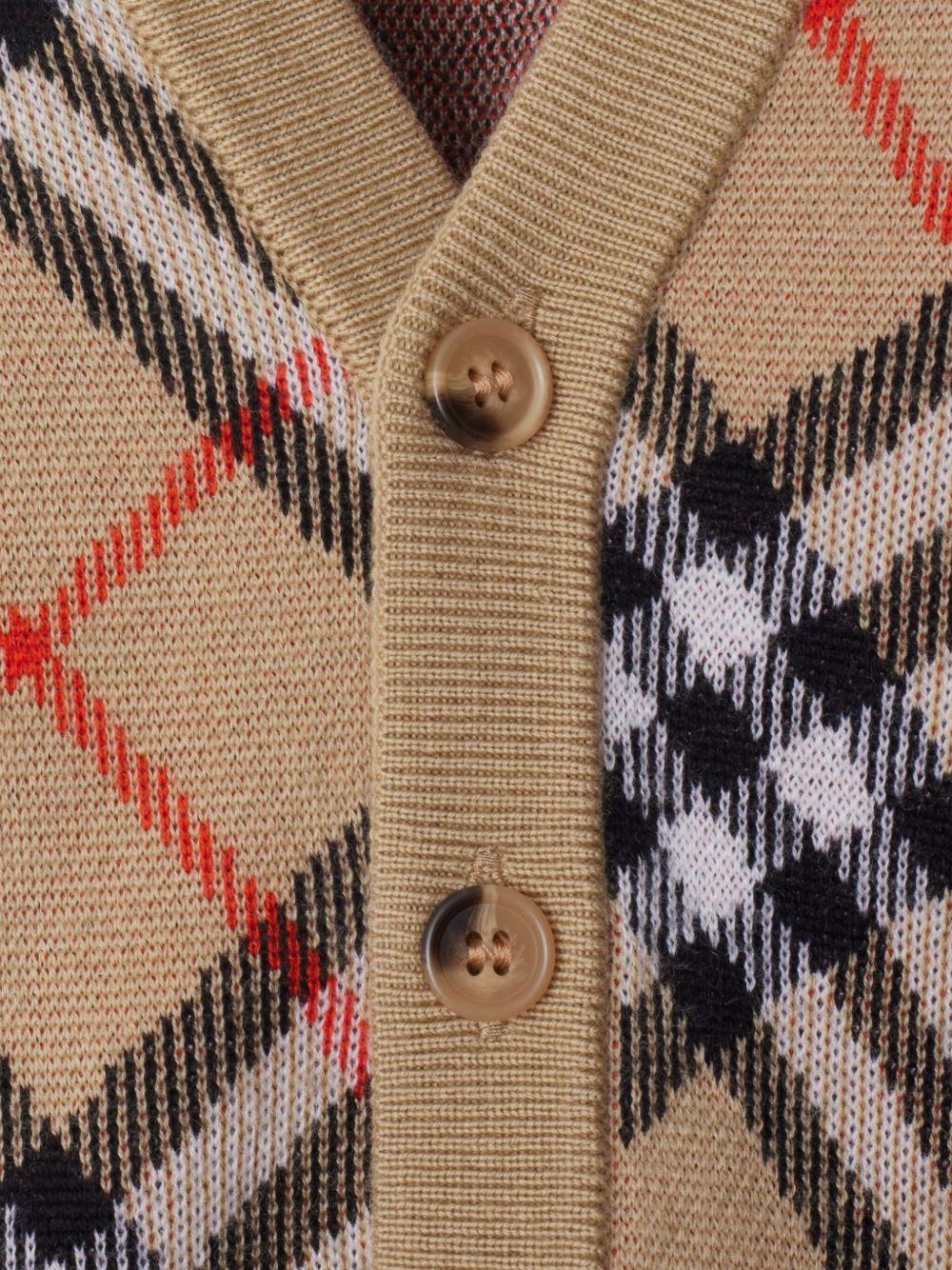 Burberry Kids cardigan in check - Ninna Nanna