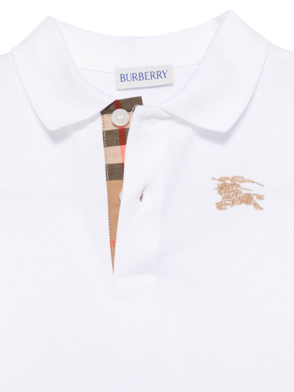 Burberry Kids polo con ricamo - Ninna Nanna