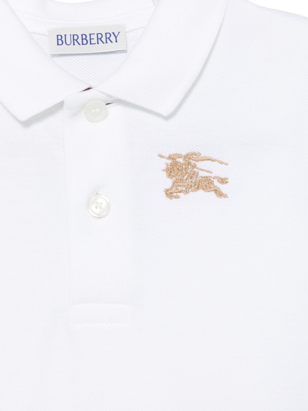 Burberry Kids polo con ricamo - Ninna Nanna