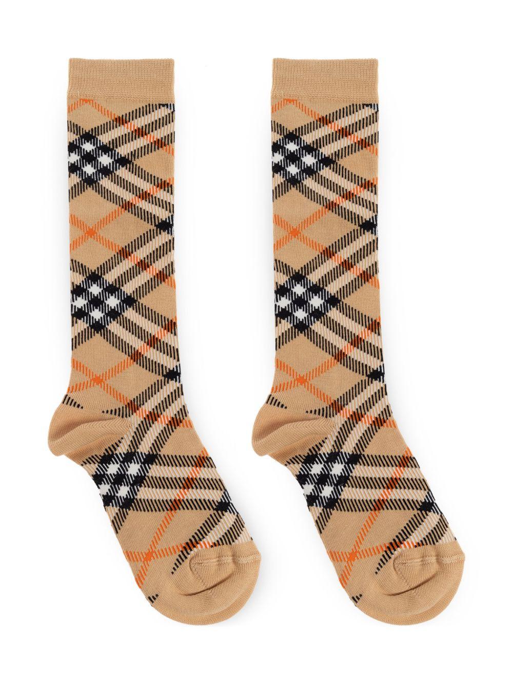 Calzini unisex Burberry Kids in check - Ninna Nanna