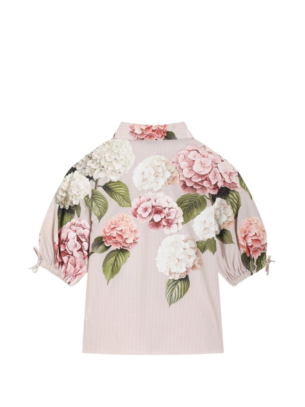Camicia per bambina Dolce & Gabbana Kids a fiori - Ninna Nanna