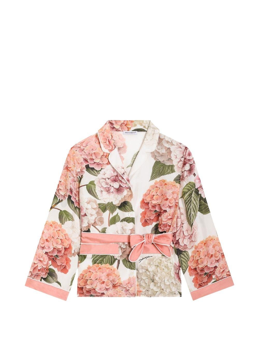 Camicia per bambina Dolce & Gabbana Kids floreale - Ninna Nanna