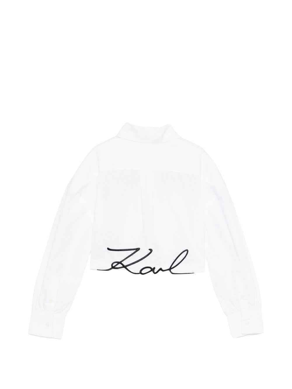 Camicia per bambina Karl Lagerfeld Kids con logo - Ninna Nanna