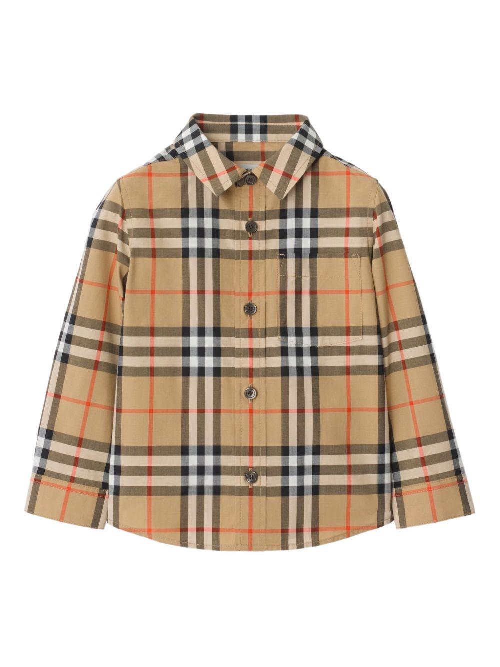 Camicia per neonato Burberry Kids in check - Ninna Nanna