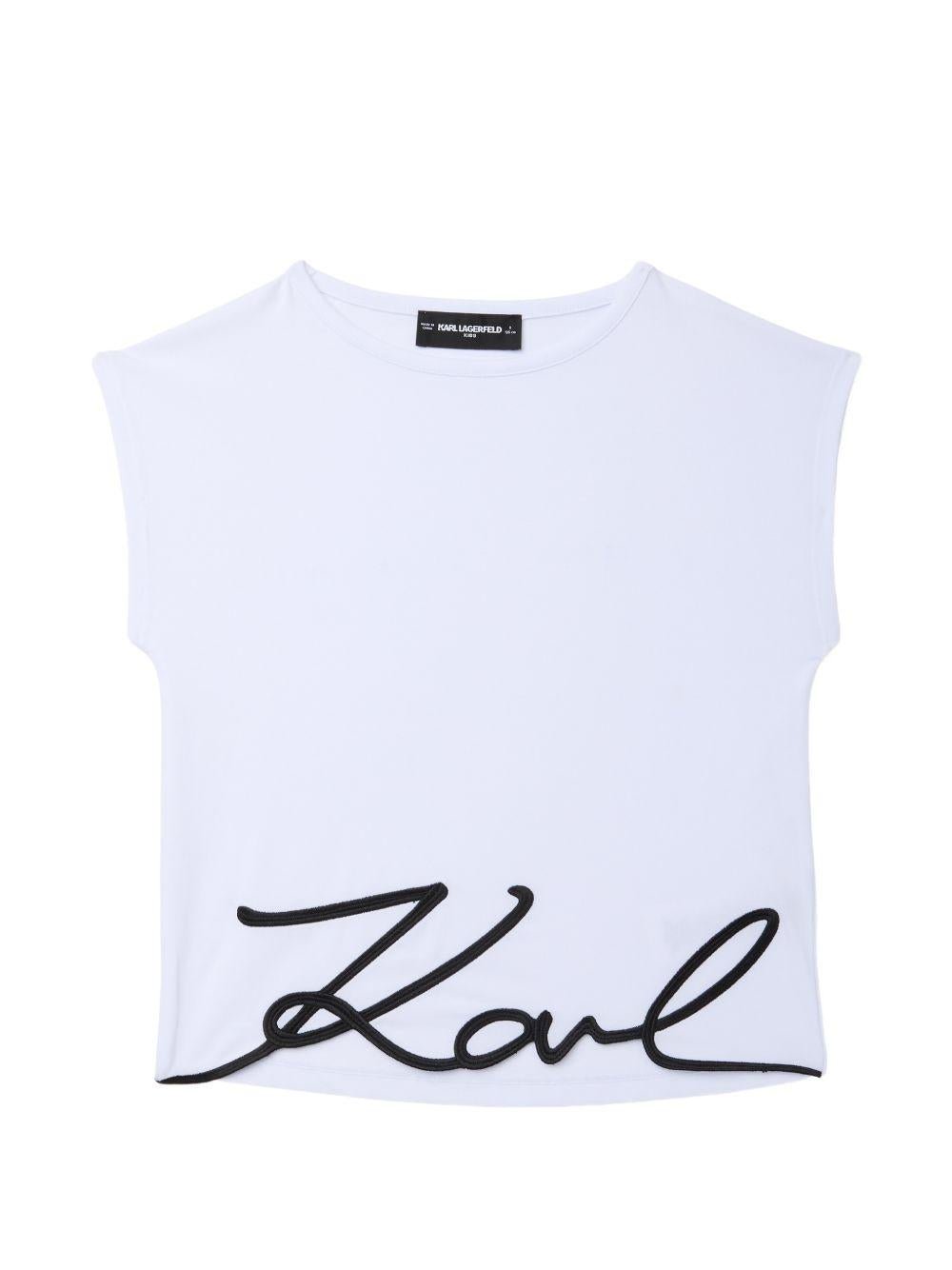 Canotta per bambina Karl Lagerfeld Kids con ricamo - Ninna Nanna
