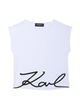 Canotta per bambina Karl Lagerfeld Kids con ricamo - Ninna Nanna