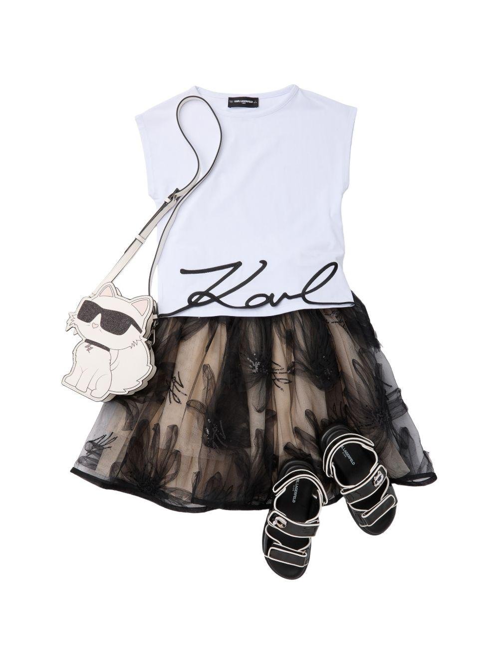 Canotta per bambina Karl Lagerfeld Kids con ricamo - Ninna Nanna