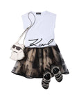 Canotta per bambina Karl Lagerfeld Kids con ricamo - Ninna Nanna