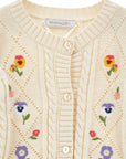 Cardigan per bambina Monnalisa con ricami - Ninna Nanna