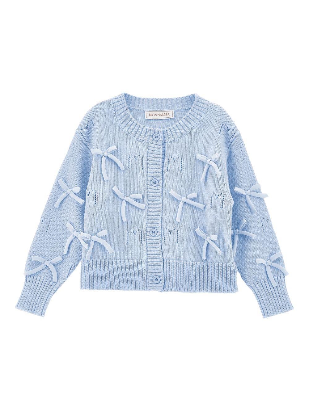 Cardigan per bambina Monnalisa fiocchi - Ninna Nanna