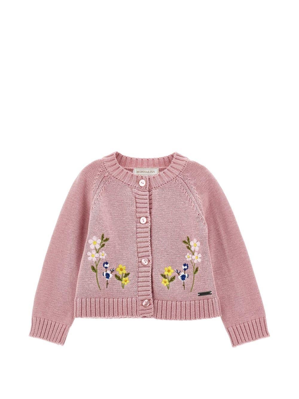 Cardigan per neonata Monnalisa con fiori - Ninna Nanna