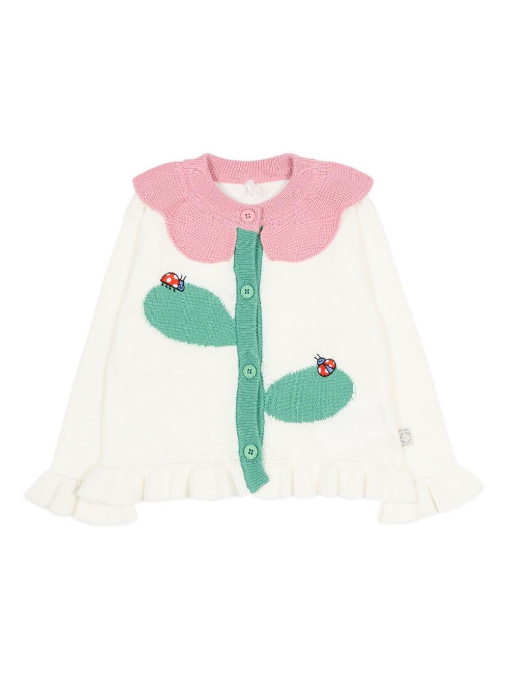 Cardigan per neonata Stella McCartney Kids con fiore - Ninna Nanna