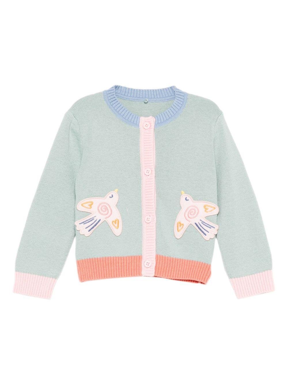 Cardigan per neonata Stella McCartney Kids con uccelli - Ninna Nanna