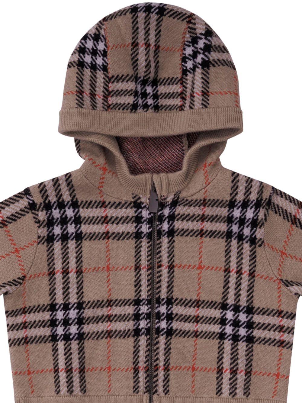 Cardigan per neonato Burberry Kids con cappuccio - Ninna Nanna
