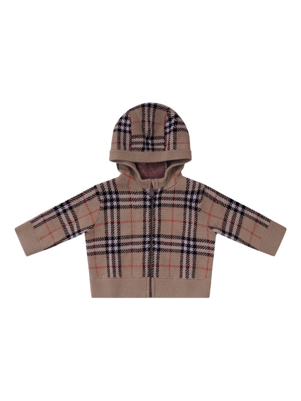 Cardigan per neonato Burberry Kids con cappuccio - Ninna Nanna