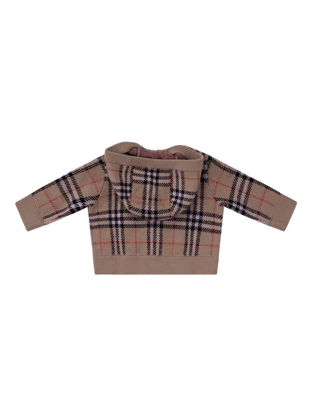 Cardigan per neonato Burberry Kids con cappuccio - Ninna Nanna