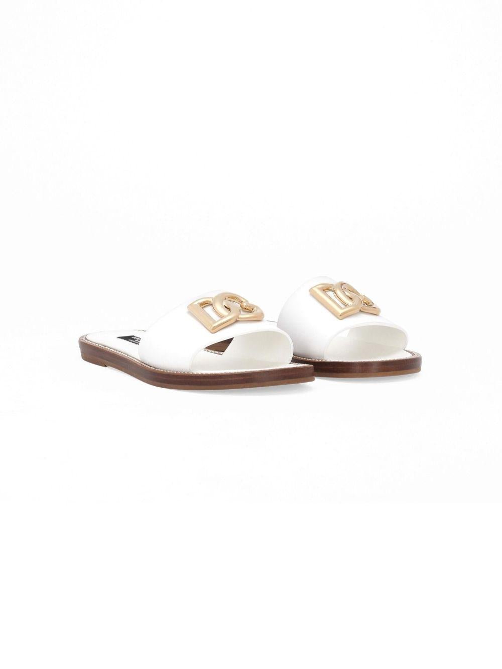 Ciabatte per bambina Dolce & Gabbana Kids in pelle - Ninna Nanna