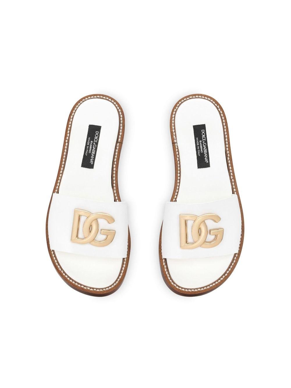 Ciabatte per bambina Dolce & Gabbana Kids in pelle - Ninna Nanna