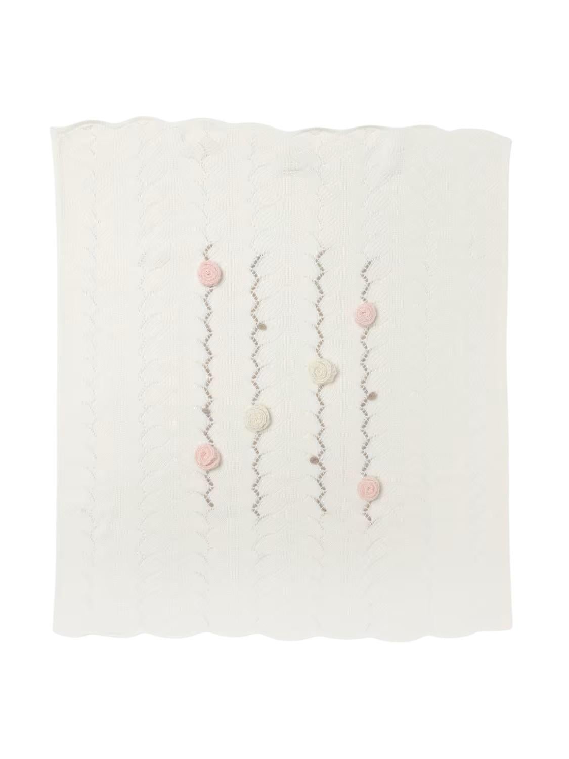 Copertina per neonata Marlù Couture con fiore - Ninna Nanna