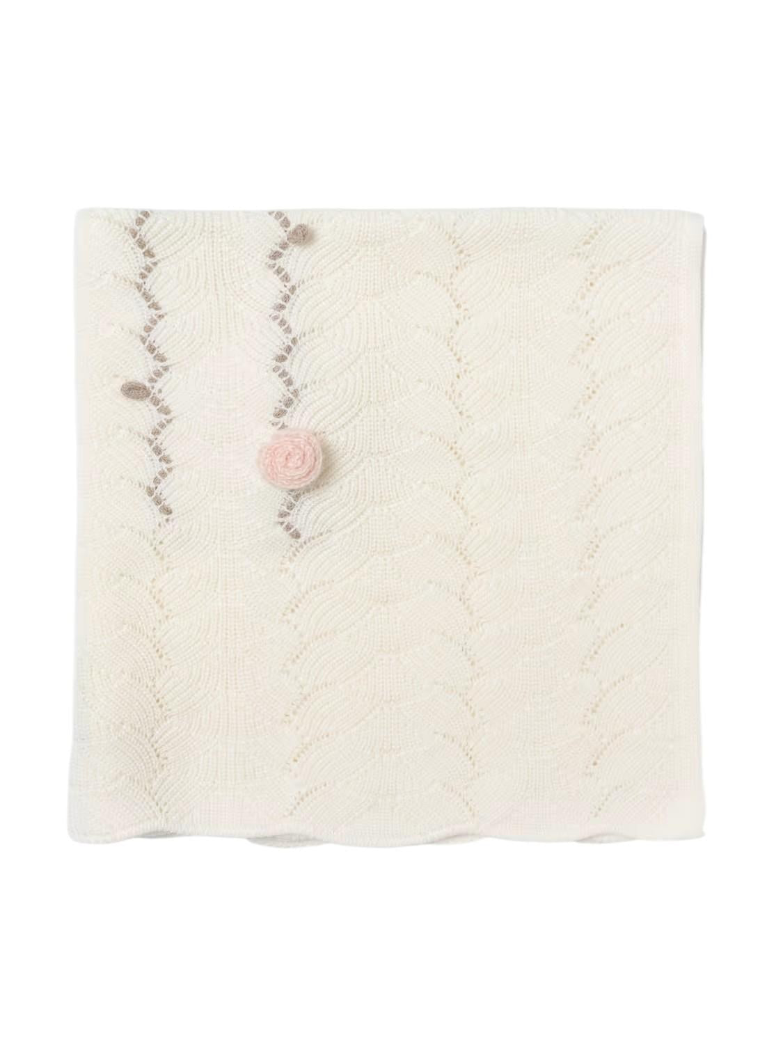 Copertina per neonata Marlù Couture con fiore - Ninna Nanna