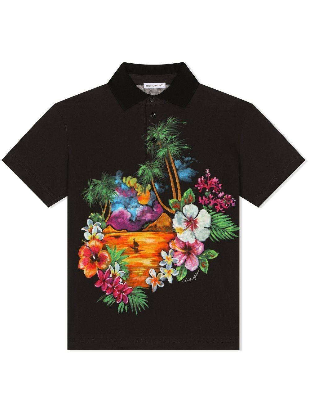 Dolce & Gabbana Kids polo con stampa - Ninna Nanna