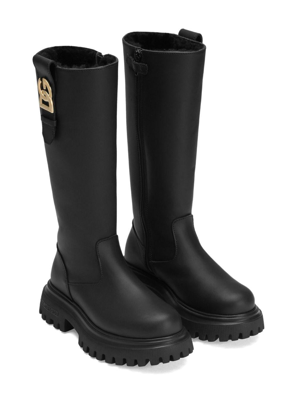 Dolce & Gabbana Kids stivali in pelle - Ninna Nanna