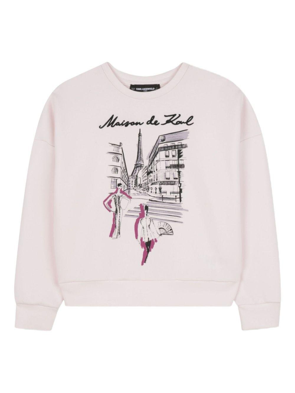 Felpa per bambina Karl Lagerfeld Kids con stampa - Ninna Nanna