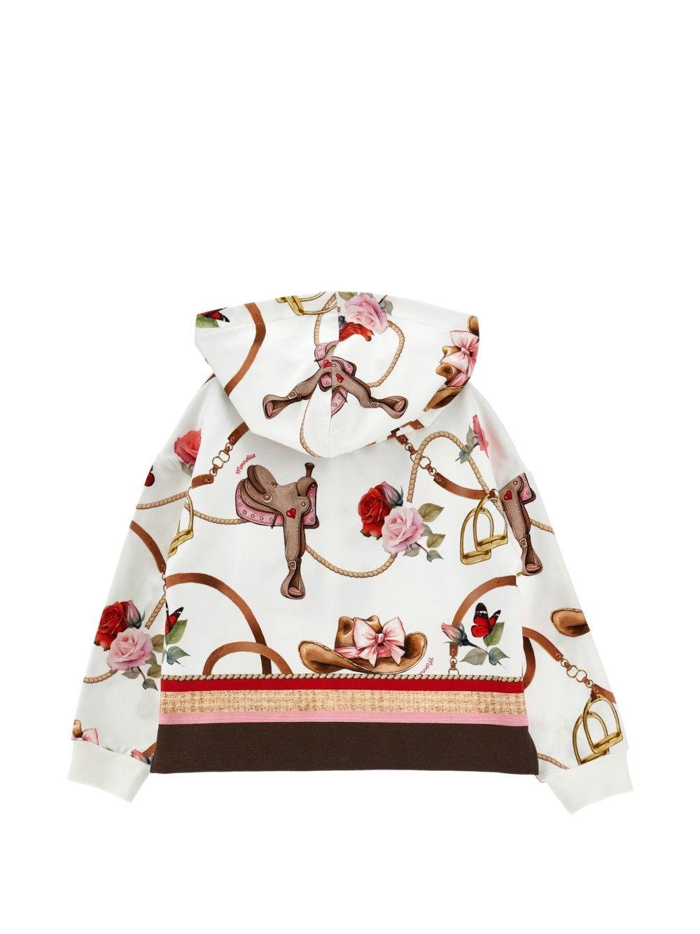 Felpa per bambina Monnalisa con cappuccio - Ninna Nanna