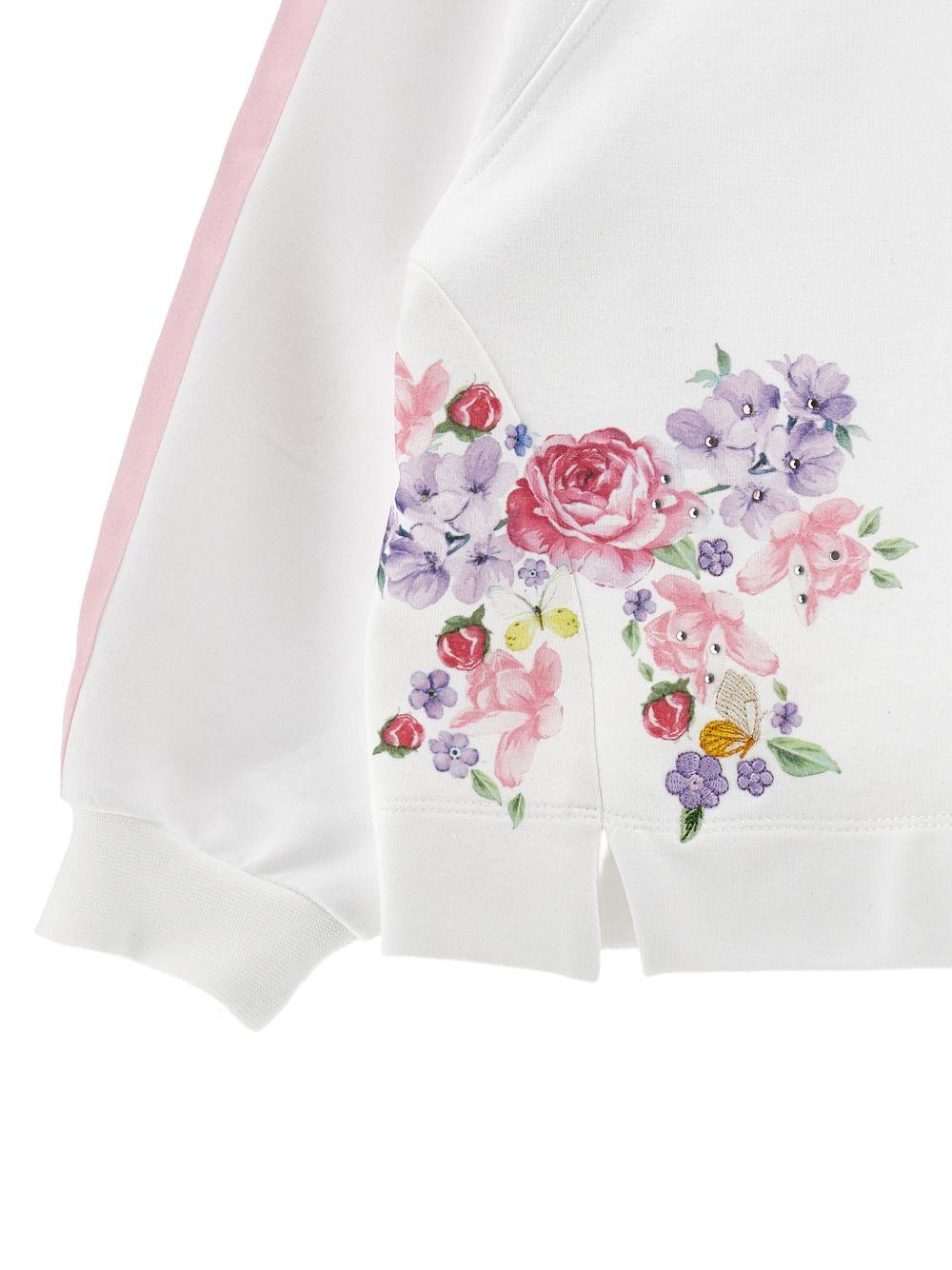 Felpa per bambina Monnalisa con fiori - Ninna Nanna