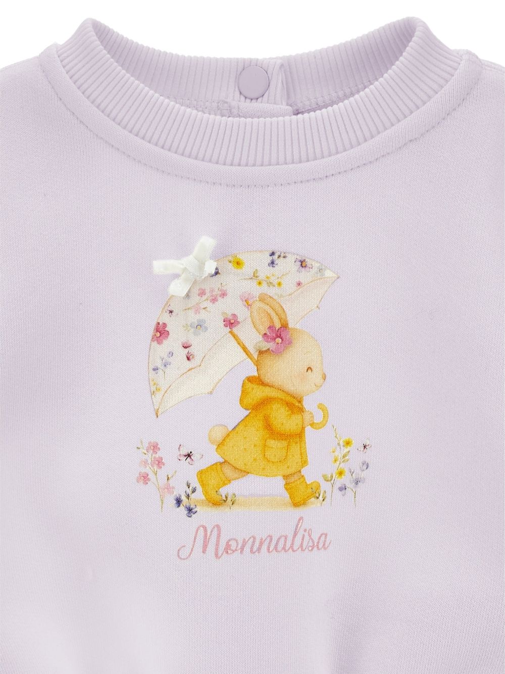 Felpa per neonata Monnalisa con stampa - Ninna Nanna