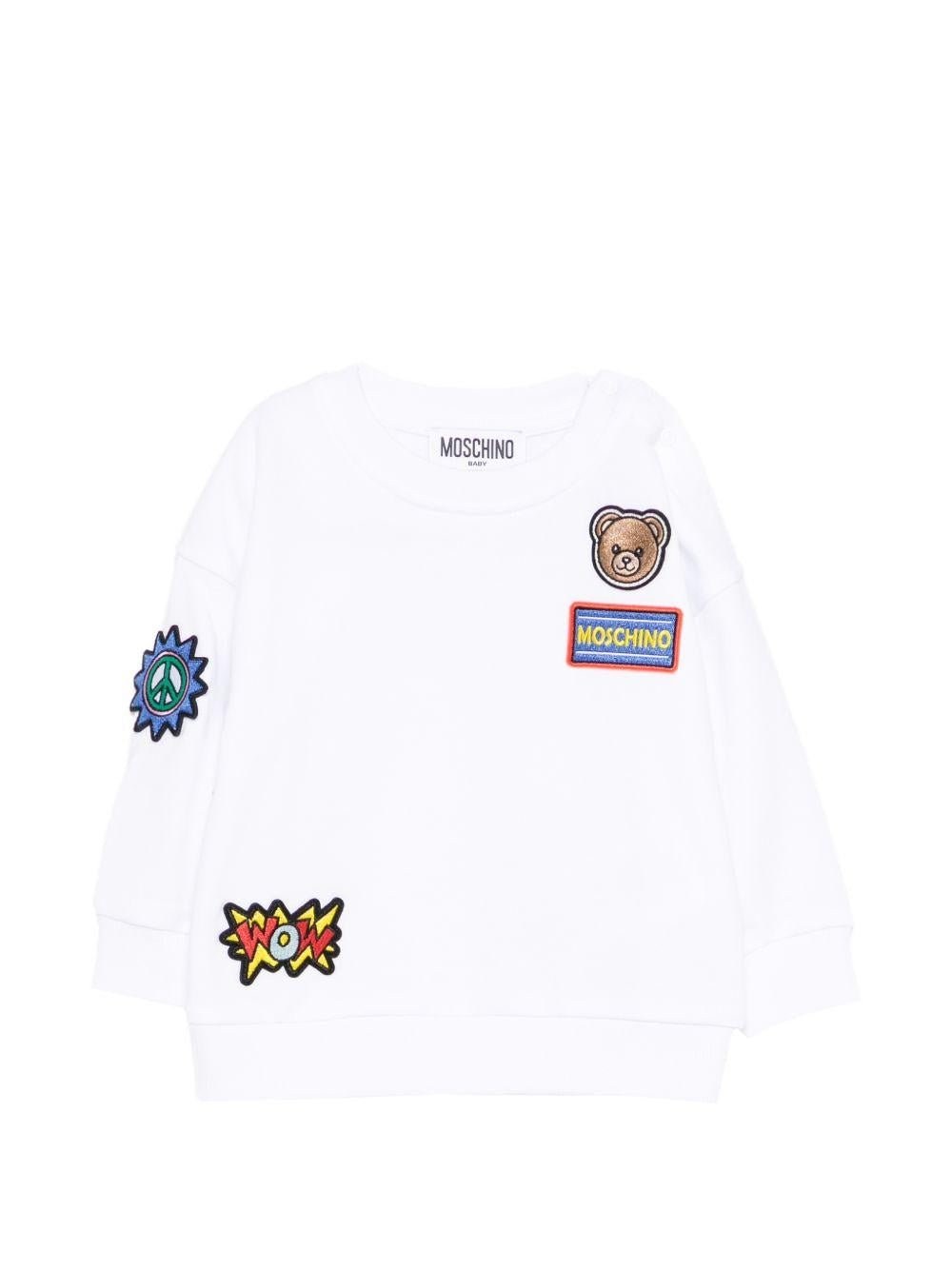 Felpa per neonato Moschino Kids con patch - Ninna Nanna