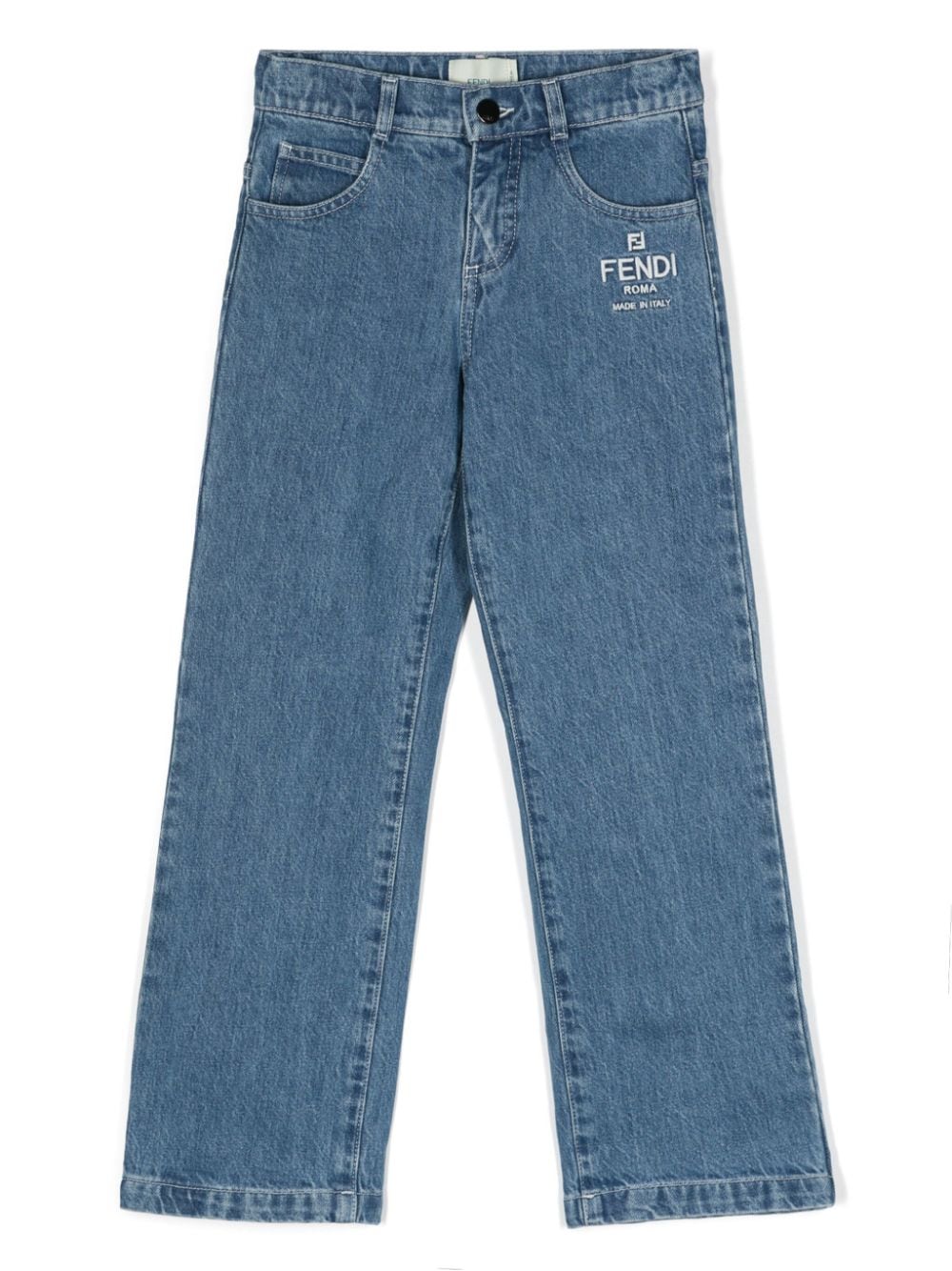 Fendi Kids jeans con ricamo - Ninna Nanna