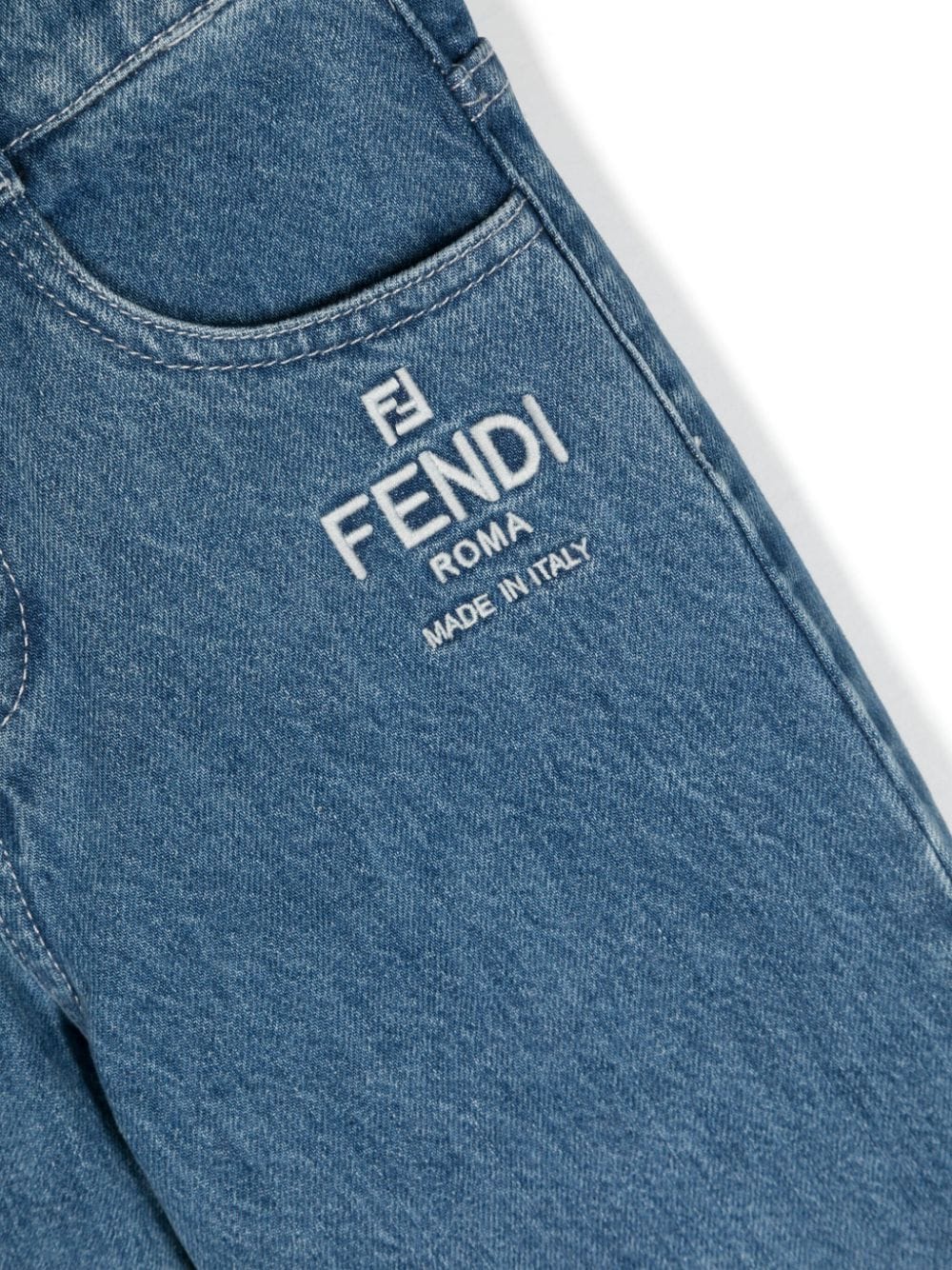 Fendi Kids jeans con ricamo - Ninna Nanna