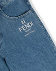 Fendi Kids jeans con ricamo - Ninna Nanna