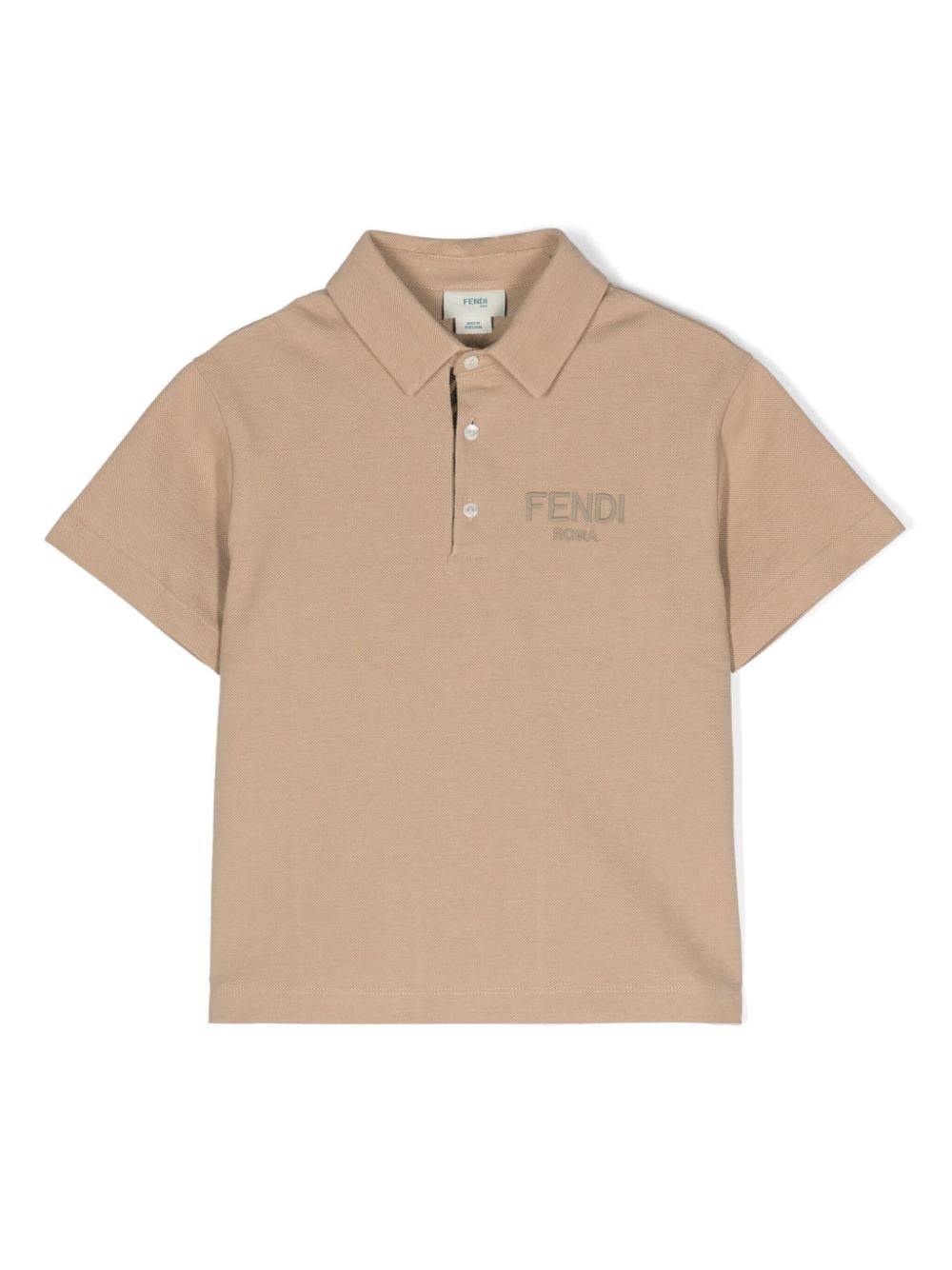 Fendi Kids polo con ricamo - Ninna Nanna