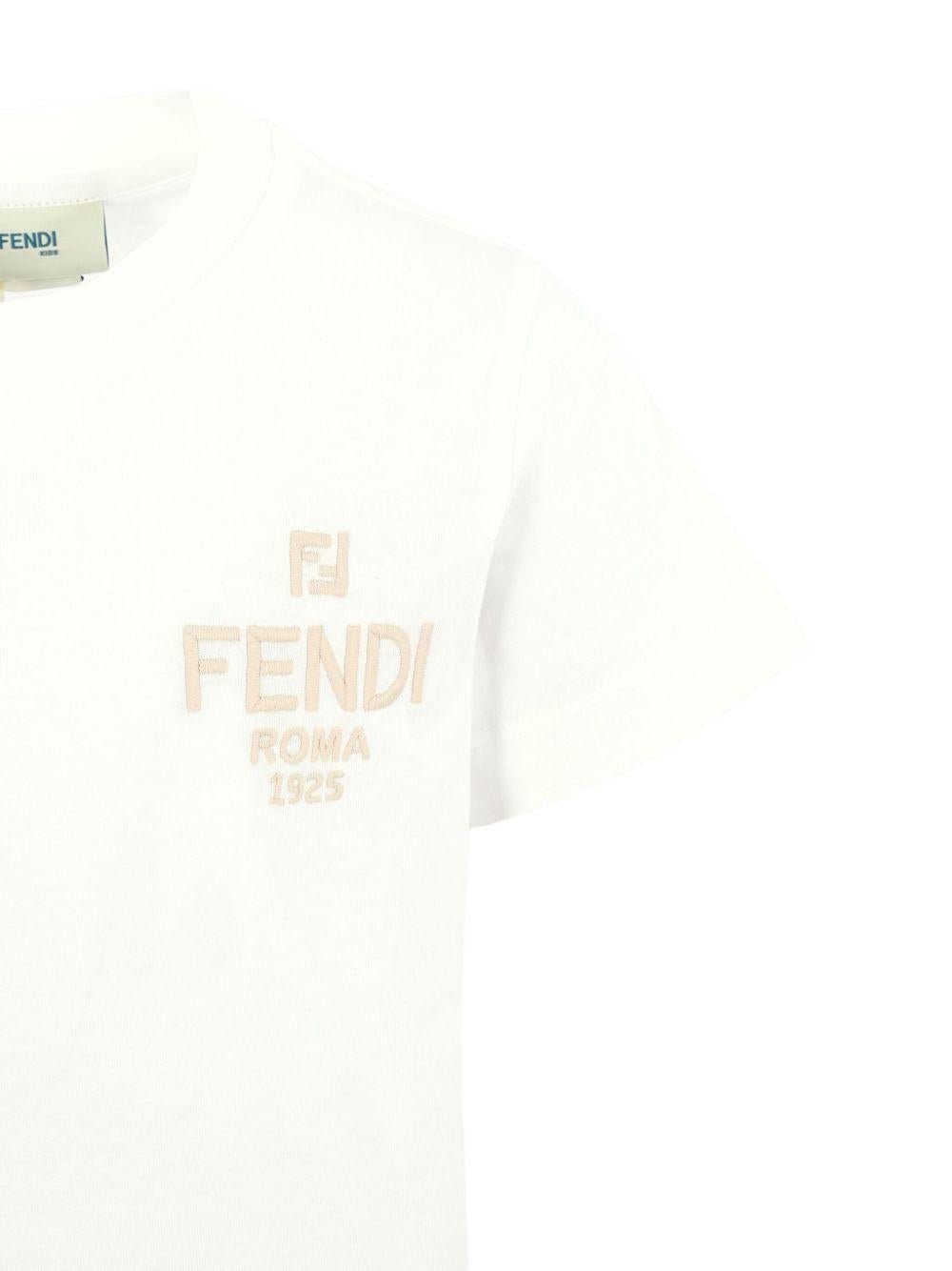 Fendi Kids t-shirt con logo ricamato - Ninna Nanna