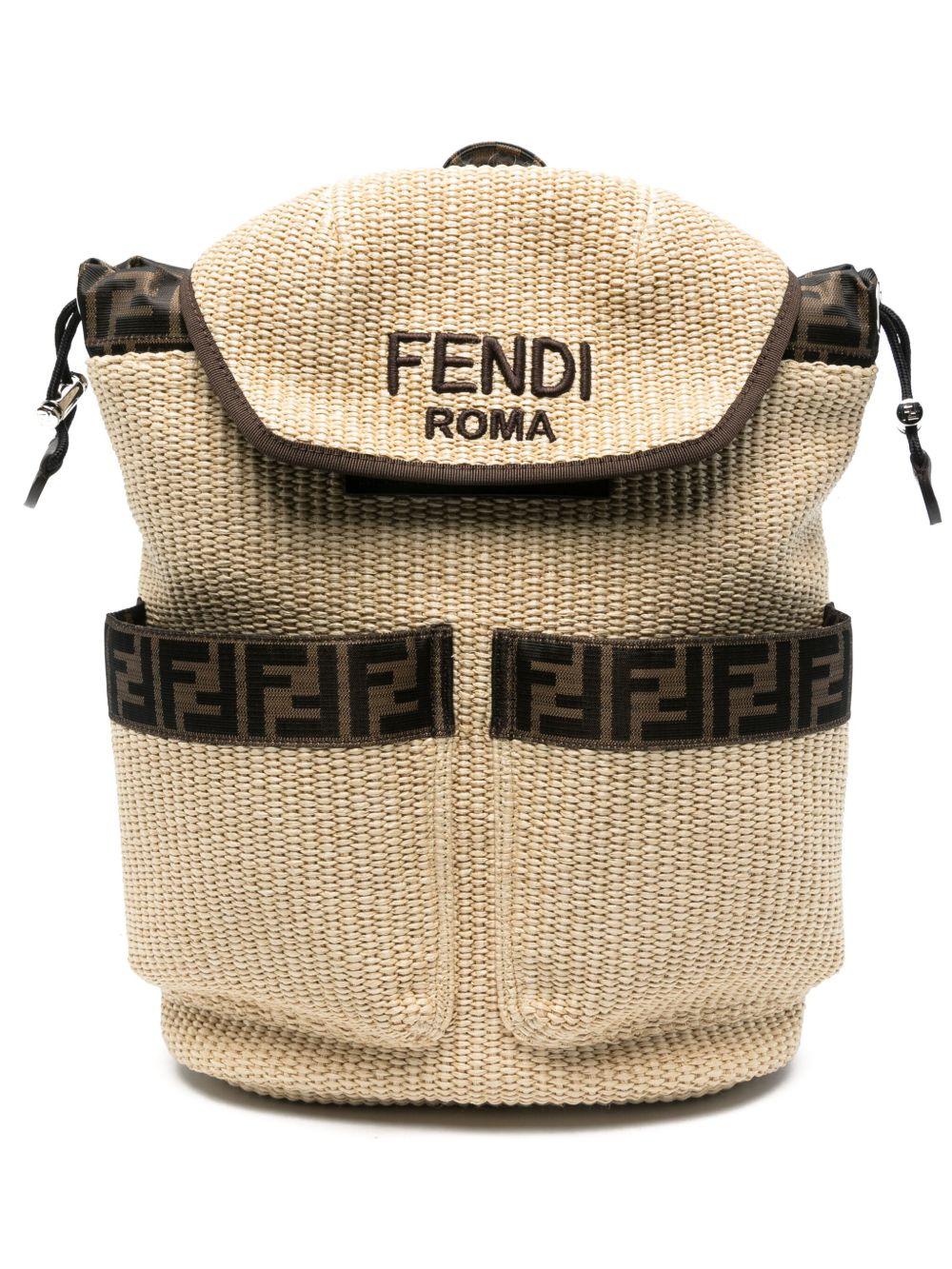 Fendi Kids zaino in rafia - Ninna Nanna