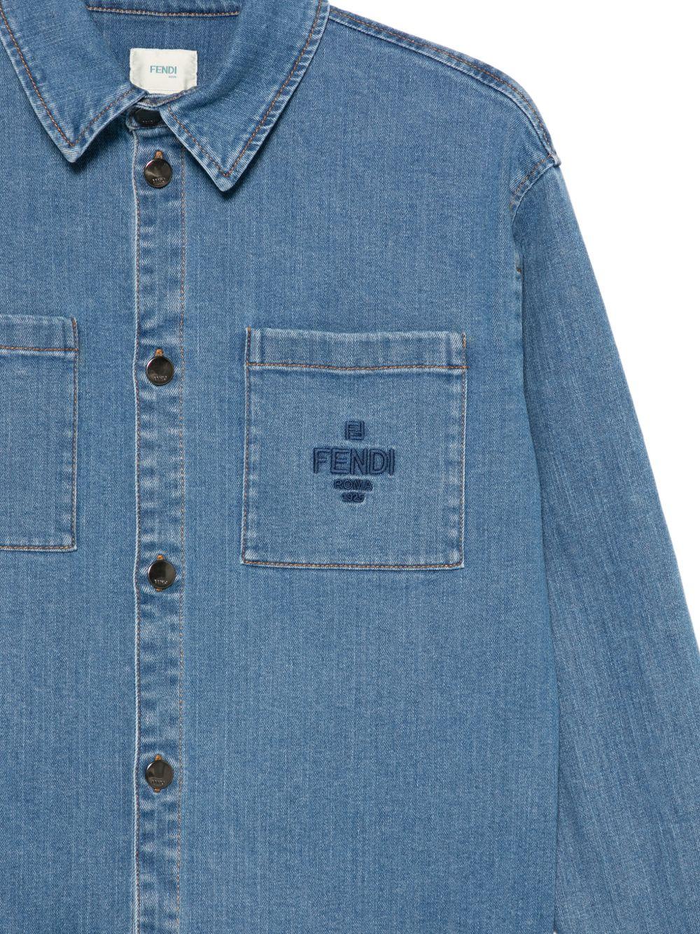 Giacca unisex Fendi Kids in jeans - Ninna Nanna