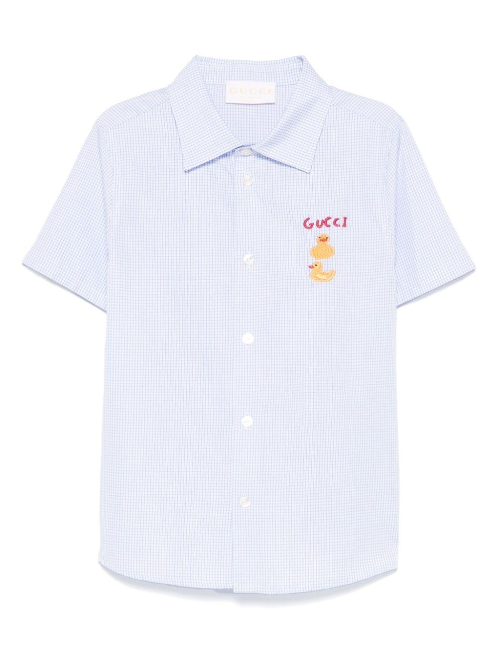 Gucci Kids camicia con ricamo - Ninna Nanna