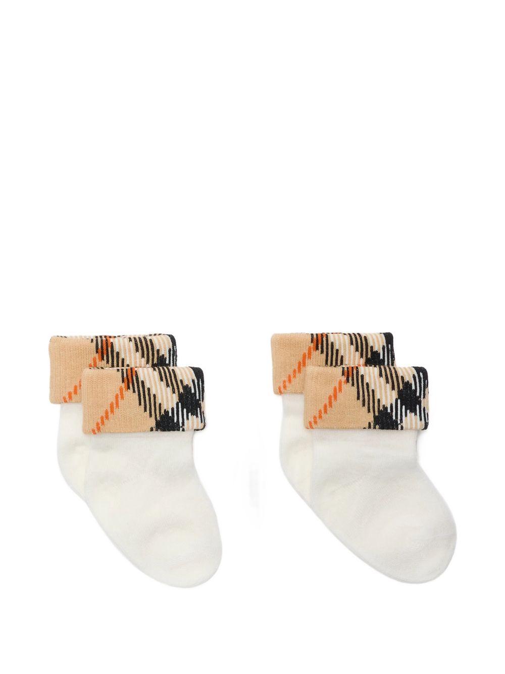 Set per neonato Burberry Kids 2 calzini 8121864 A1464 BURBERRY KIDS 