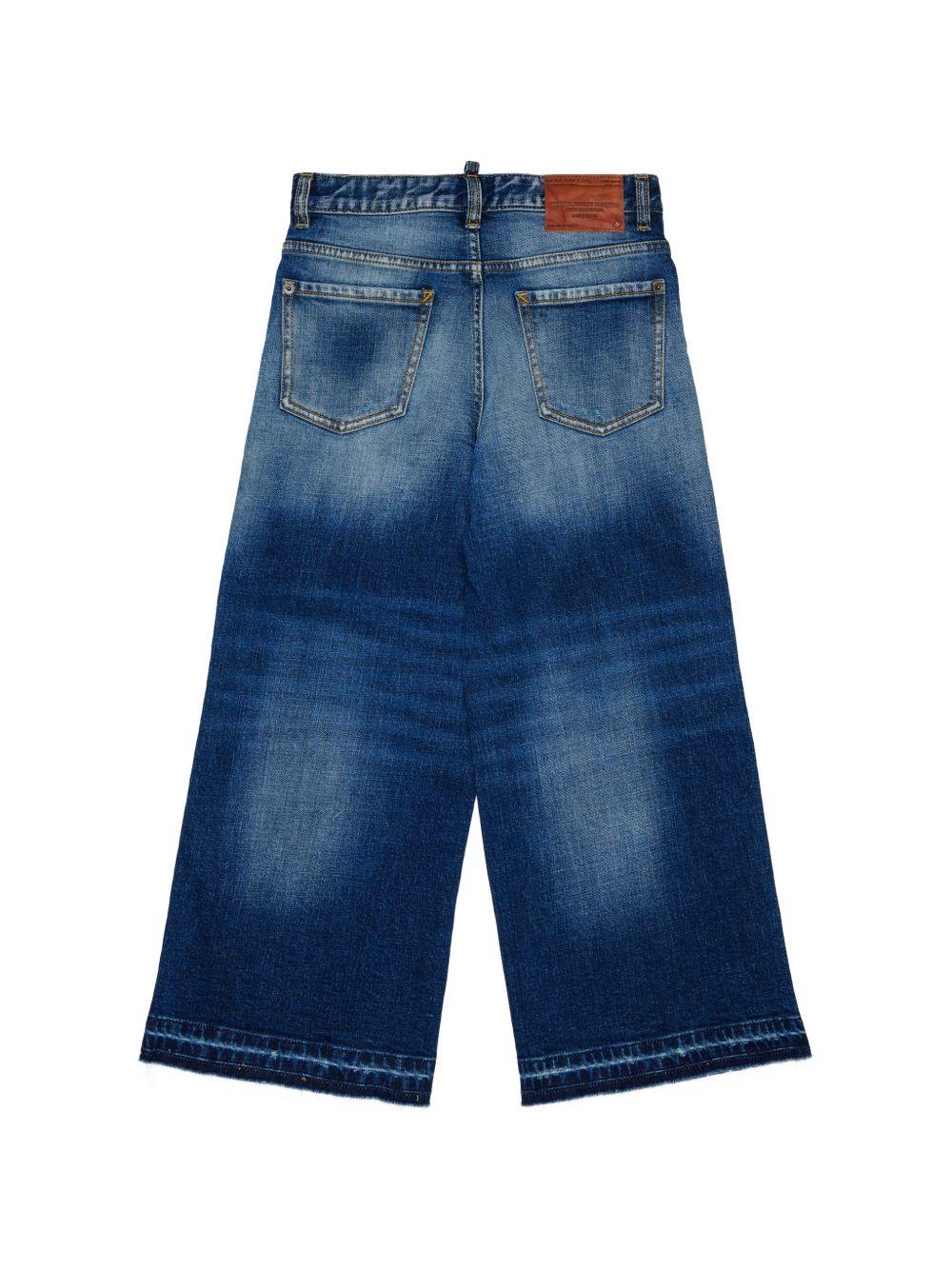 Jeans per bambina Dsquared2 Kids ampi DQ3577D0AHR DQ01 DSQUARED2 KIDS 