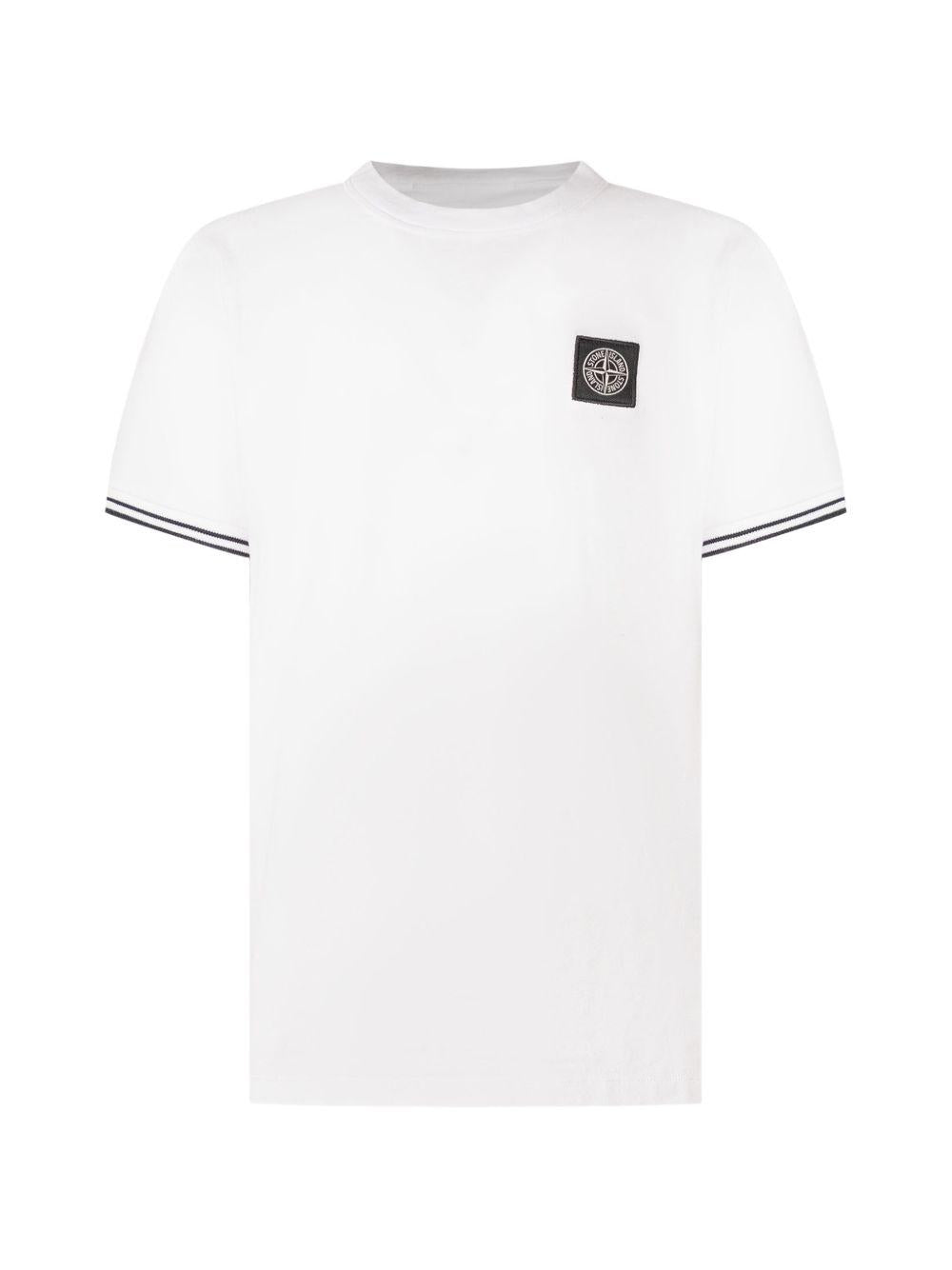 T-shirt per bambino Stone Island Junior con logo L1S162100001S0018 V1001 STONE ISLAND JUNIOR 