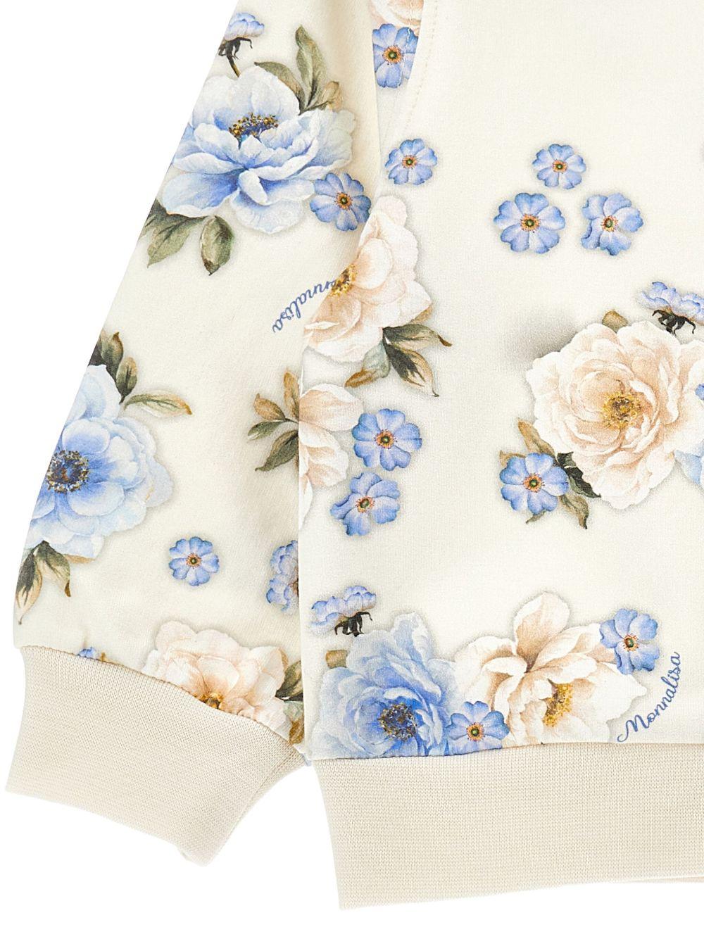 Monnalisa felpa a fiori 39F8036018 0258 MONNALISA 
