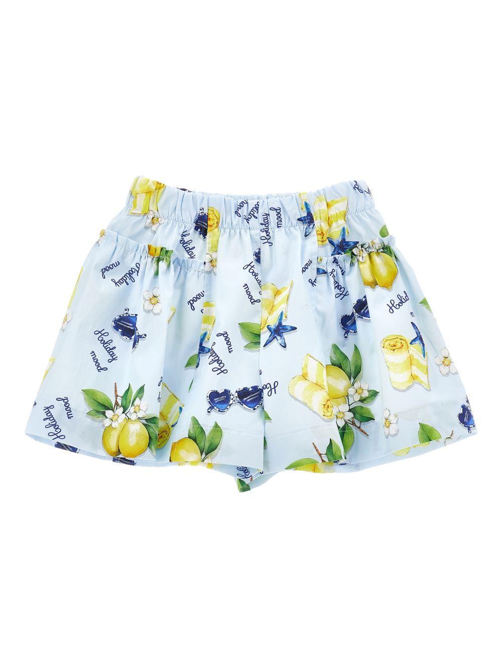 Shorts per bambina Monnalisa con stampa 11G4177624 0052 MONNALISA 