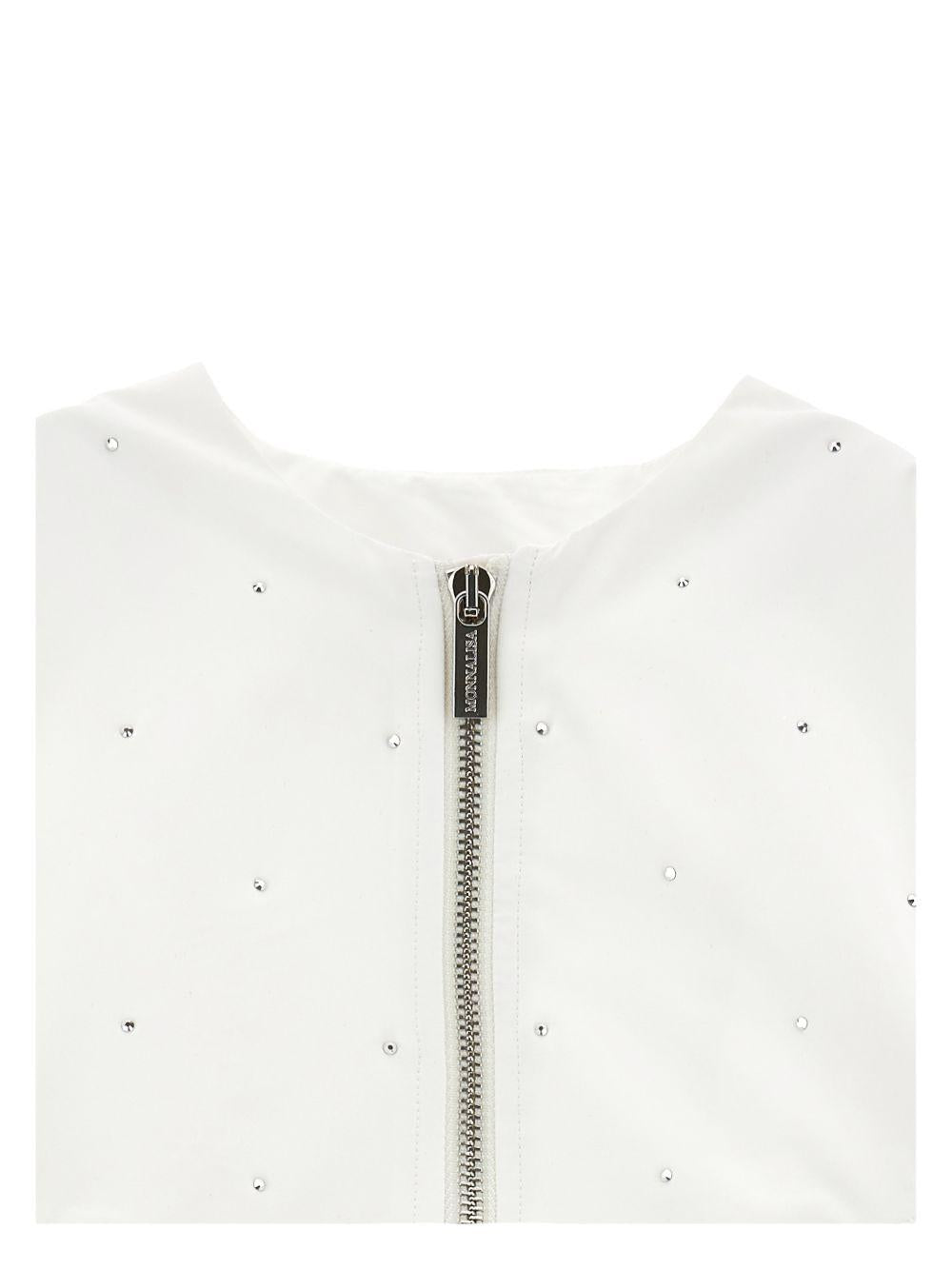 Bomber per bambina Monnalisa con strass 17G1027021 0099 MONNALISA 