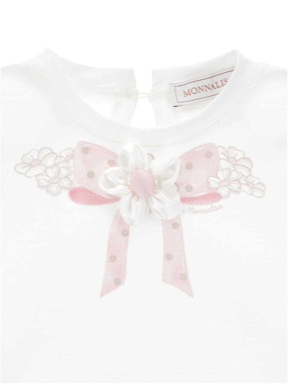 T-shirt per neonata Monnalisa con stampa 31G6167206 0001 MONNALISA 