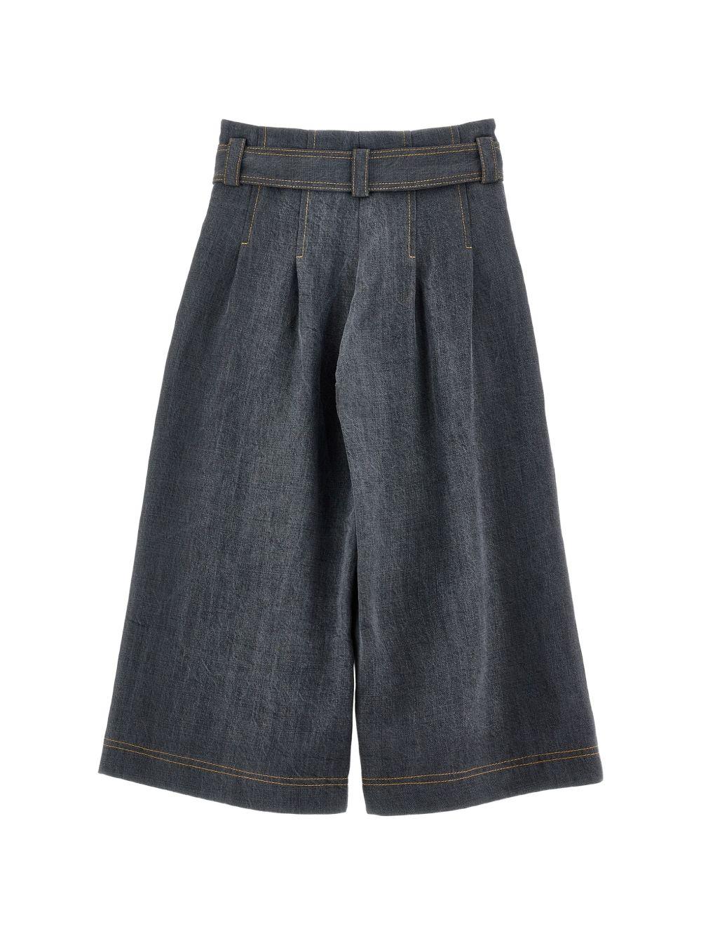 Jeans per bambina Monnalisa con cintura 17H4008208 032F MONNALISA 