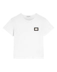 T-shirt per bambino Dolce & Gabbana Kids con placca L4JT7TG7P1T W0800 DOLCE & GABBANA KIDS 