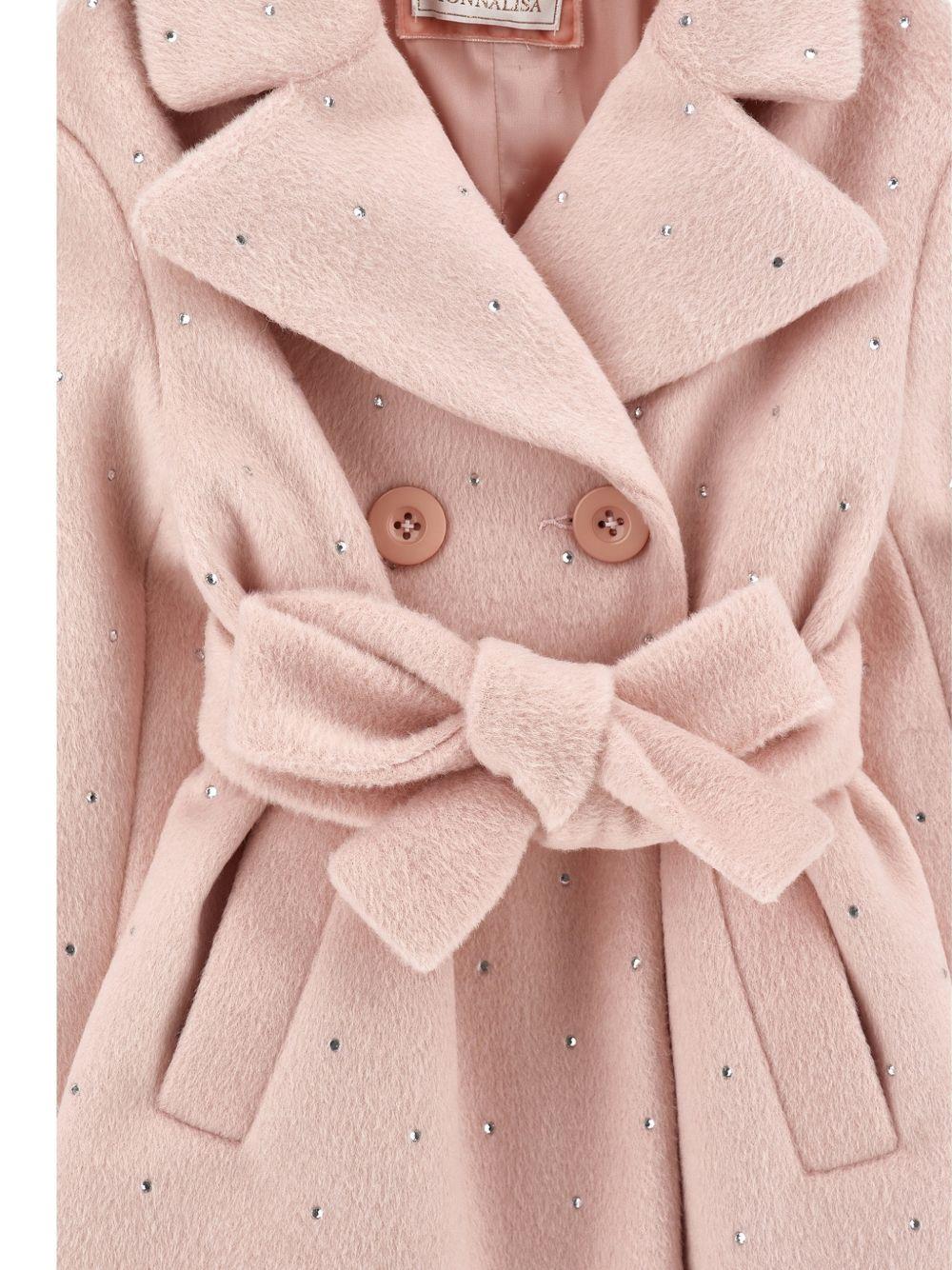 Cappotto per bambina Monnalisa con cintura 17H1118036 094F MONNALISA 